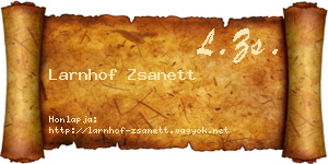Larnhof Zsanett névjegykártya